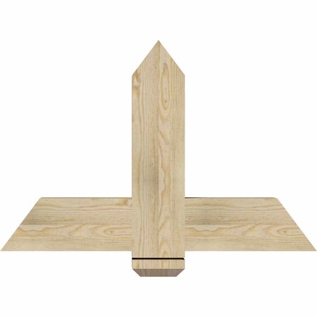 Ekena Millwork Eugene Rough Sawn Timber Gable Bracket, Douglas Fir, 36"W x 24"H x 4"D x 6"F, 16/12 Pitch GBW036X24X0406EUG00RDF